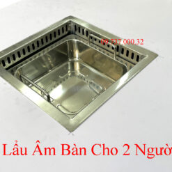 Bếp lẩu âm bàn cho 2 người