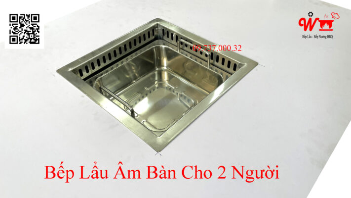 Bếp lẩu âm bàn cho 2 người