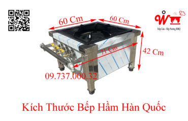 Kích thước bếp hầm đơn 3 vòng lửa