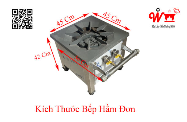 Kích thước bếp hầm đơn