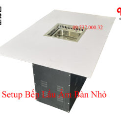 setup bếp lẩu âm bàn nhỏ