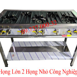 Bếp Hàn 3 họng lớn 2 họng nhỏ công nghiệp dùng Gas