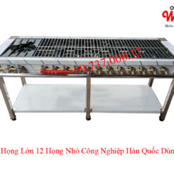 Bếp 1 họng lớn 12 họng nhỏ công nghiệp dùng Gas