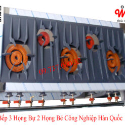 Bếp 3 họng bự 2 họng bé công nghiệp Hàn Quốc