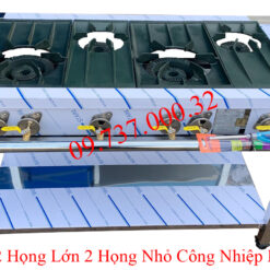 Bếp Gas 3 họng lớn 2 họng nhỏ công nghiệp Hàn Quốc