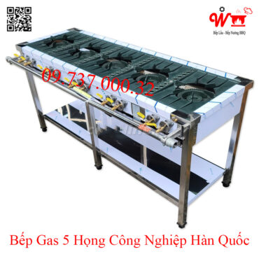 Bếp Gas 5 họng công nghiệp Hàn Quốc