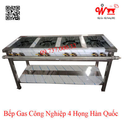 Bếp Gas công nghiệp 4 họng Hàn Quốc