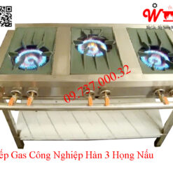 Bếp gas công nghiệp Hàn 3 họng nấu