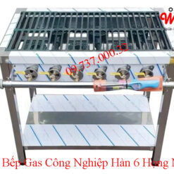 Bếp Gas công nghiệp Hàn 6 Họng Nhỏ