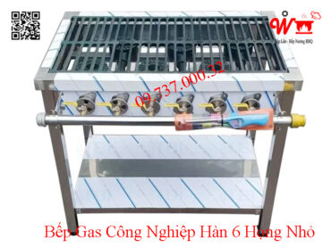 Bếp Gas công nghiệp Hàn 6 Họng Nhỏ