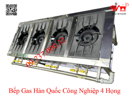 Bếp Gas Hàn Quốc công nghiệp 4 họng