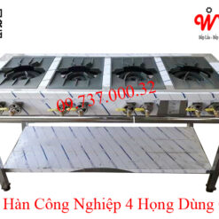 Bếp Hàn Công NGhiệp 4 họng dùng Gas