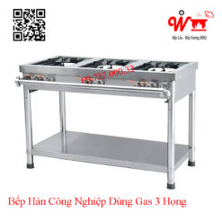 Bếp Hàn công nghiệp dùng gas 3 họng nấu