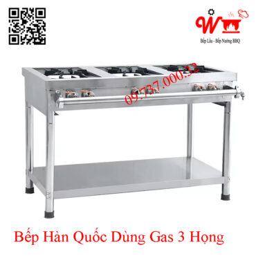 Bếp Hàn Quốc dùng Gas 3 họng