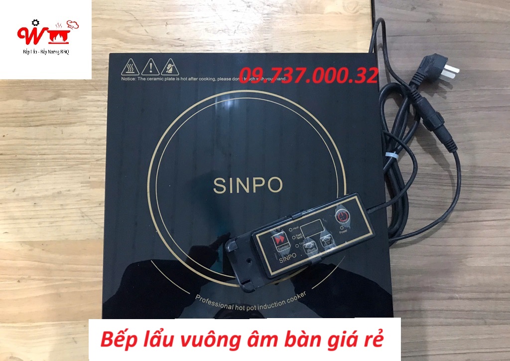 bếp lẩu vuông âm bàn giá rẻ