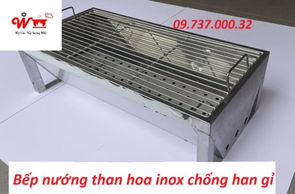 bếp nướng than hoa inox chống han gỉ