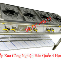 Bếp xào công nghiệp hàn quốc 4 họng dùng gas