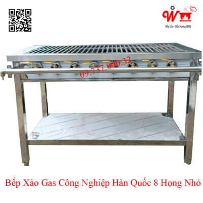Bếp xào Gas công nghiệp Hàn Quốc 8 họng nhỏ