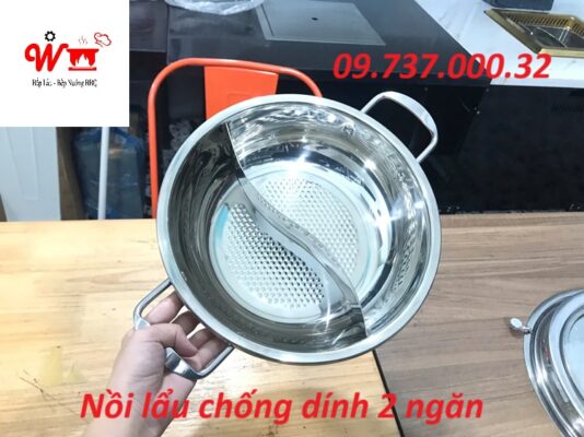 nồi lẩu chống dính 2 ngăn