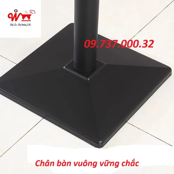 chân bàn vuông vững chắc