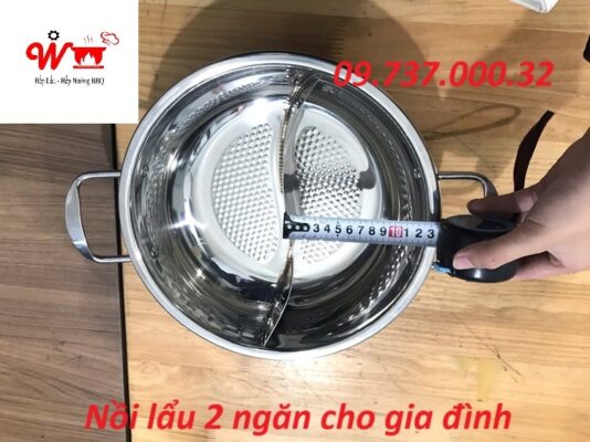 nồi ăn lẩu 2 ngăn cho gia đình