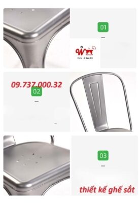 cận cảnh thiết kế tốt ghế sắt