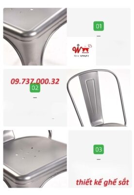 cận cảnh thiết kế xnj ghế sắt