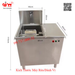 Kích thước máy rửa/đánh vỉ nướng