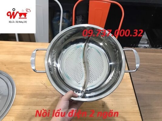 nồi lẩu điện từ 2 ngăn giá rẻ