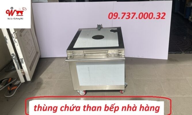 thùng chứa than bếp nhà hàng xịn