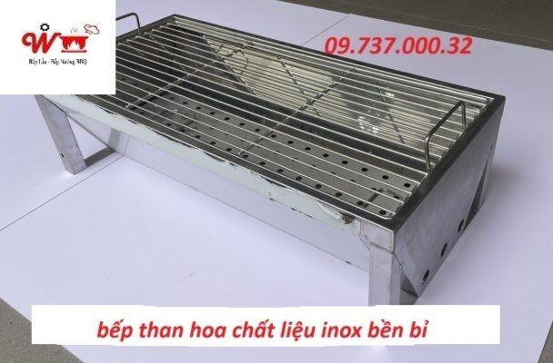bếp than hoa chất inox xịn bền