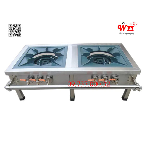 Bếp hầm 2 họng, Bếp khè, khò gas đôi công nghiệp Hàn Quốc 3 vòng lửa - Ảnh 7