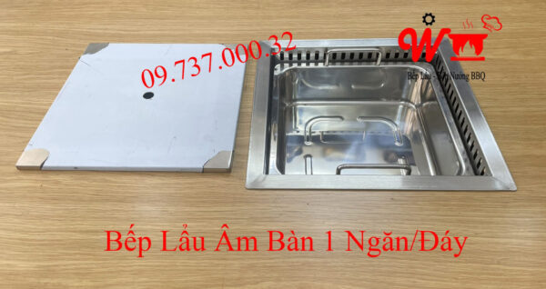 Bếp lẩu âm bàn 1,2,3,4 ngăn riêng biệt, SetUp Bộ bếp lẩu đặt âm bàn dùng cho Nhà Hàng, quán lẩu, gia đình - Ảnh 3