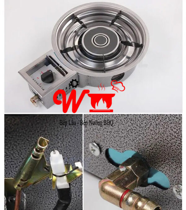 Bếp lẩu nướng gas BBQ âm bàn, giá rẻ, chất lượng tốt, bền, đẹp dùng Ga - Ảnh 12