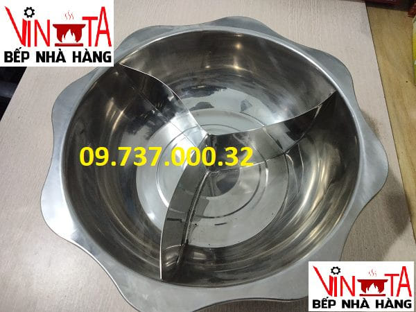 Nồi lẩu 3 ngăn bông hoa