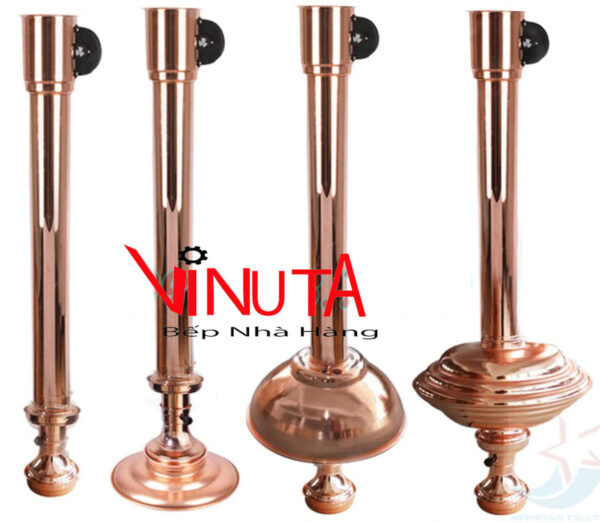 ống hút khói bếp nướng màu đồng kèm trao đèn giá rẻ