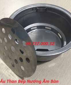 Âu than bếp nướng âm bàn, bát đựng than bếp nướng hút dương, hút âm