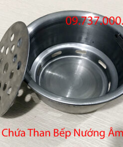 Alternative view of chậu để than | xô than bếp nướng bbq tại bàn, âu chứa than giá rẻ, bền, đẹp