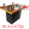 bàn ăn gỗ | bàn ăn mặt gỗ chân sắt | bộ bàn ăn mặt gỗ chân sắt uy tín, chất lượng