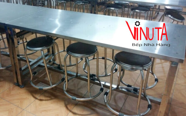 bàn ăn inox giá rẻ, uy tín, chất lượng, chuyên dùng nhà hàng, nhà ăn