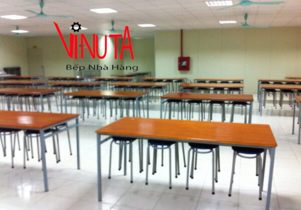 bàn ăn inox dùng cho nhà hàng, quán ăn, nhà ăn công nhân - Ảnh 6