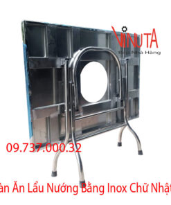 Alternative view of bàn inox ăn lẩu nướng | bàn ăn inox ăn lẩu nướng ngoài trời giá rẻ, uy tín, chất lượng,