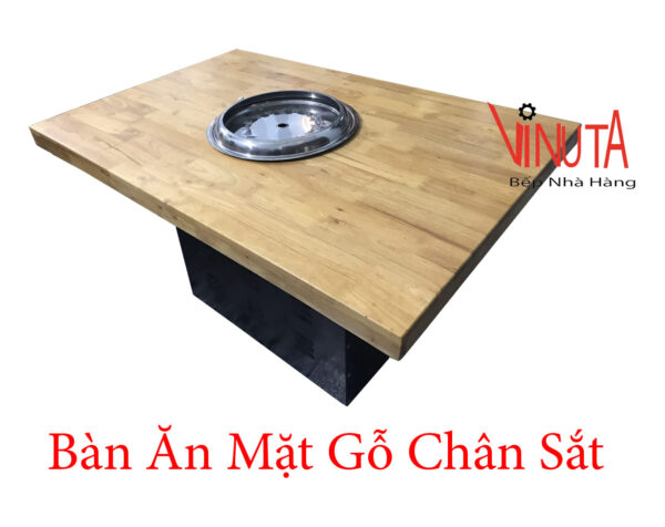 bàn ăn gỗ | bàn ăn mặt gỗ chân sắt | bộ bàn ăn mặt gỗ chân sắt uy tín, chất lượng - Ảnh 10