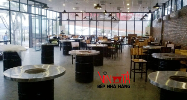 Bàn thùng phi, bộ bàn ghế làm bằng thùng phuy giá rẻ, chất lượng - Ảnh 10