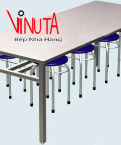 bàn ăn inox dùng cho nhà hàng, quán ăn, nhà ăn công nhân
