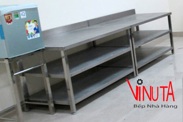 mua bàn inox 3 tầng chuyên dùng cho bếp nhà hàng, bếp khu công nghiệp - Ảnh 4