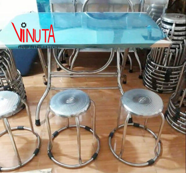 bàn ăn inox giá rẻ, uy tín, chất lượng, chuyên dùng nhà hàng, nhà ăn - Ảnh 7