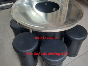 Bàn ghế lẩu nướng BBQ, bếp nướng BBQ hàn quốc, bếp nướng tại bàn