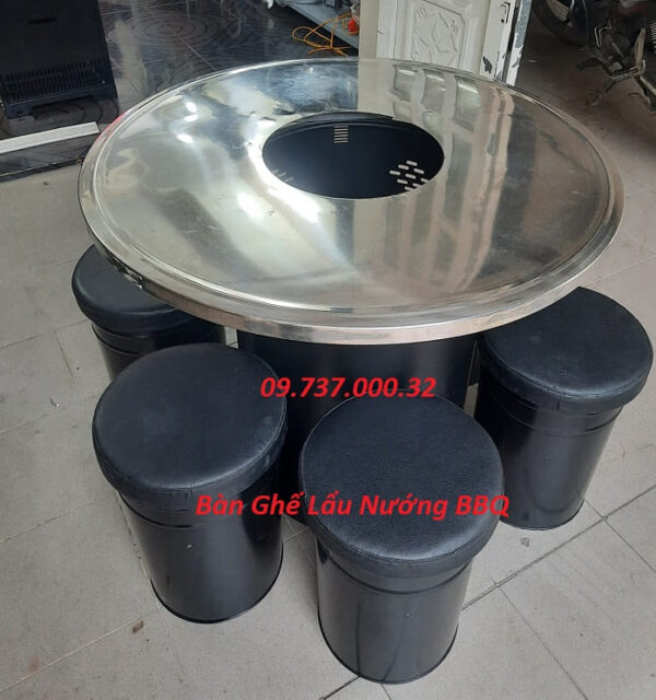 Bàn ghế lẩu nướng BBQ, bếp nướng BBQ hàn quốc, bếp nướng tại bàn