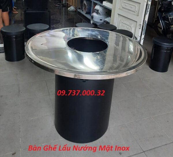 Bàn ghế lẩu nướng BBQ, bếp nướng BBQ hàn quốc, bếp nướng tại bàn - Ảnh 6